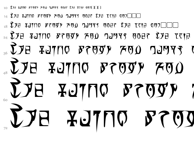 Daedra font waterfall
